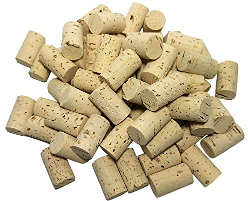 DIAH DO IT AT HOME 100 Pack Natural Straight Wine Corks - Standard Size Stoppers for DIY Winemaking & Brewing - Airtight Seal for Bottling Homemade Wine & Cider - Professional Quality