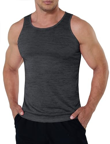 KEFITEVD Tank Top Herren Ärmelloses Funktionsshirt Atmungsaktiv Feuchtigkeitsableitend Sport Tshirt 4 Way Stretch Fitness Unterhemd