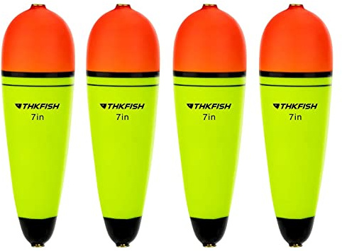THKFISH Eva Angelposen Set, 8PCS Leuchtposen, Schwimmer Angeln, Slip Posen für Salzwasser und Süßwasser, Waggler Posen in Gelb & Rot, Hechtpose, Forellen Posen, Angelzubehör Posen, 90/117/137 cm