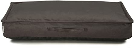 sesto senso Premium Hundekissen Rechteckig Hundebett Memory Foam Abnehmbarer Bezug Gedächtnisschaum L 100x70 mausgrau