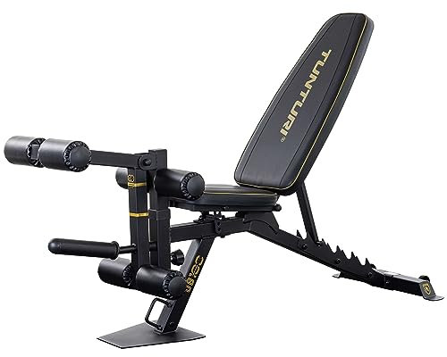 Tunturi Centuri Hantelbank UB100, Fitnessbank, verstellbar, klappbar, Bauchtrainer