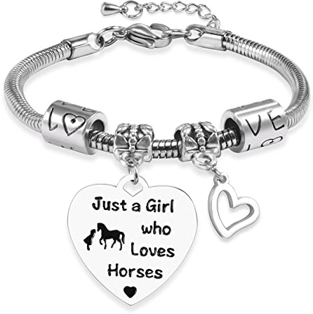 YELUWA Regali Di Cavalli Per Ragazze, Braccialetti Di Cavallo, Braccialetto Per Ragazze Amanti Dei Cavalli, Regali Di Compleanno Per Donne, Sorelle, Mogli, Amanti Dei Cavalli Con Confezione Regalo