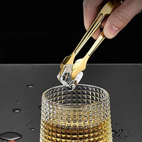 Pinze dorate per ghiaccio e zucchero, in acciaio inox, piccole pinze per tè e caffè
