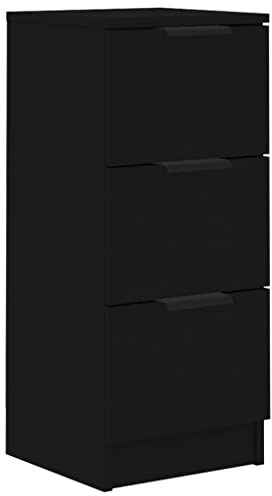 vidaXL Sideboard Schwarz 30x30x70 cm Holzwerkstoff
