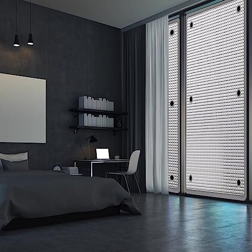 Wärmereflektierende Fensterfolie Aluminiumfolie Isolierfolie,UV-Schutz Sonnenschutzfolie Fenster Innen oder Außen,Verdunkelungs-Sichtschutzfolie,Wärmeisolierung Tönungsfolie (160x200cm/63''x79'')