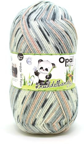 Opal Knuddelbande (420m) 6-fädiges Garn - Wollmischung, zum Stricken warmer Socken mit einzigartigen Farbmustern, 11327, 1 x 150g