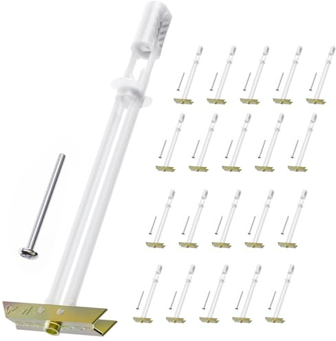 Drywall Anchor with Included Bolts for 1/4”-20, Heavy Duty Hollow Drywall Anchors for TV Mounting Kit, Strong Hollow Wall Anchors Holds up to 270lbs Each in 1/2” Drywall, 20 Packs