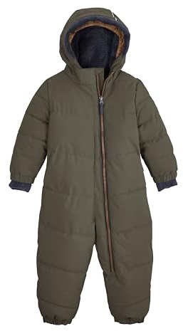 first instinct by killtec Niños Mono acolchado con capucha/traje de nieve repelente al agua FIOW 20 MNS QLTD ONPC, dunkeloliv, 86/92, 42261-000