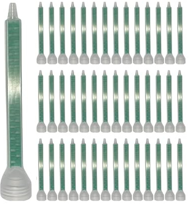 XYZ Fasteners Mixing Nozzles for Adhesive Dispenser - Plastic Static, Compatible with 3M Crest, 08193, 08194, 50Pcs