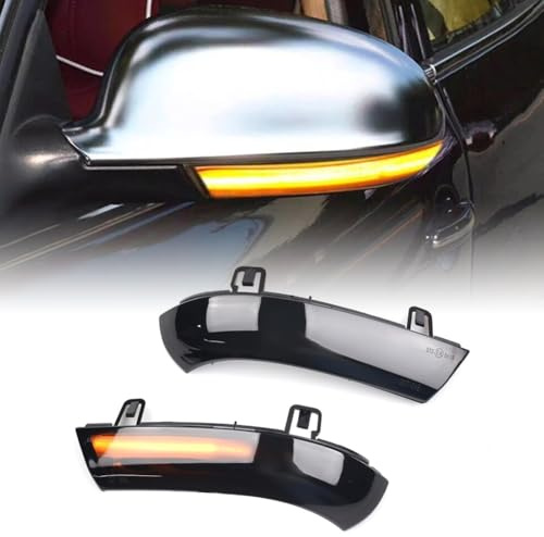 GEARCELL LED Dynamic Turn Signal Light Compatible with VW GOLF 5 MK5 Jetta Passat B5.5 B6 Mirror Indicator LightWing Mirror Turn Signal Light, Yellow Light 1 Pair