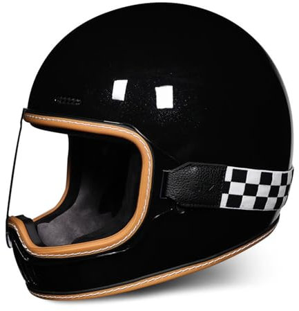 OZXDKJ Erwachsene Motorrad Open Face Helme, Integralhelme, Motorradhelm Herren Damen Klapphelme Mit Schutzbrille, Motorrad Halber Offener Helm, DOT/ECE-Zugelassen Lokomotive Helme Für Chopper Scooter
