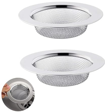 2 Stück Abflusssieb Dusche, Haarsieb Dusche, Waschbecken Sieb, Haarsieb Waschbecken, Abflusssieb Edelstahl Rostfrei, Für Küche Netto Senke, Bad Bodenablauf, Dusche Abfluss (7.8CM)