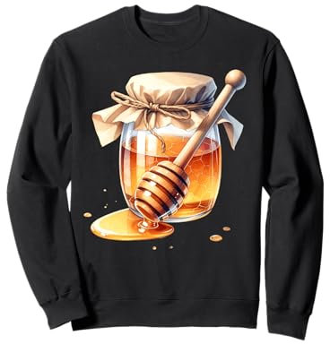 Pot à miel sucré avec cuillère rustique et charmant thé de l'après-midi Sweatshirt
