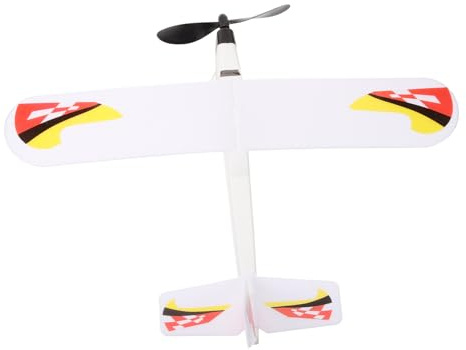 Toyvian Rubber Band Glider Plane Toy for Boys and Girls Lightweight Foam Model for Outdoor Play and Birthday Parties Random Style
