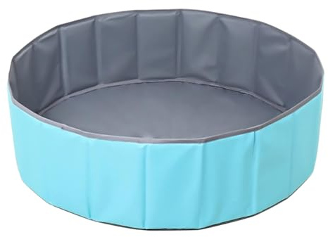 Hojalis Ball Pit, Portable Ocean Ball Pool, Round Ball Pit for Pet Cats Dogs Indoor Outdoor (Blue,100cm)