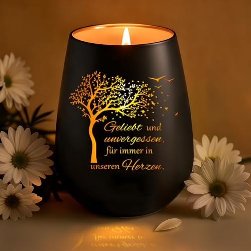 Trauergeschenk, Trauerlicht, Windlichter mit Gravur, Grablicht, Trostlicht, Erinnerung an Verstorbene, Trost Geschenke, Trauergeschenke, Geschenk für Trauernde zur Beerdigung Trauer Grab Deko