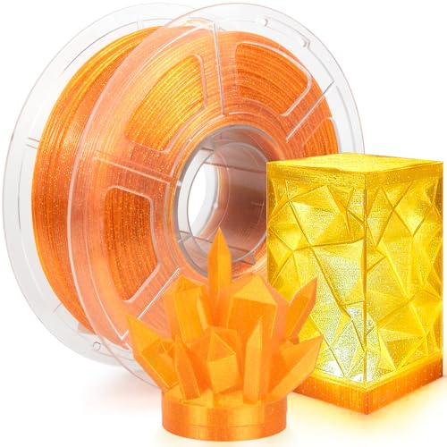 IEMAI PETG Filament 1.75mm 1Kg, Flammpunkt Transparent PETG Orange, High Speed 3D Drucker Filament, Maßgenauigkeit +/- 0,02 mm
