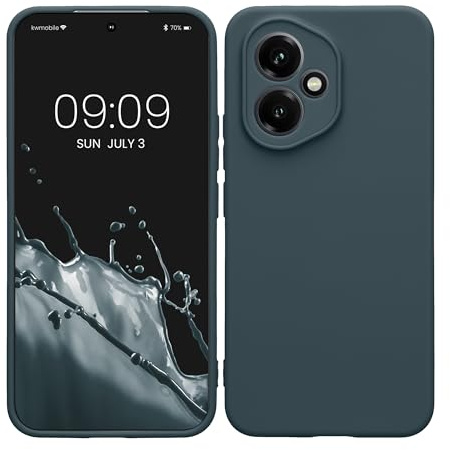 kwmobile Handyhülle kompatibel mit Honor 400 Hülle - Handy Case aus weichem Silikon in Dunkler Schiefer