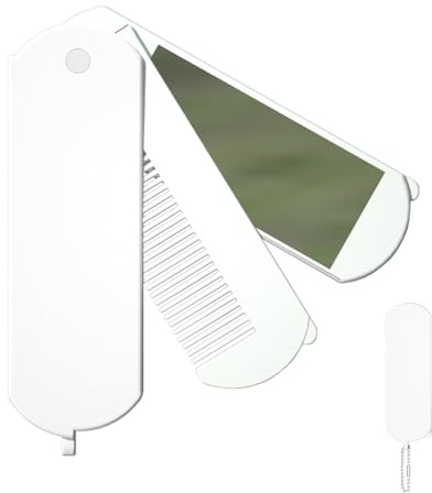 Peine de cabello plegable de bolsillo - mini peine de viaje plegable con espejo incorporado | Cepillo para el cabello para preparación rápida, peinado de cabello ño para piscina, bolsa