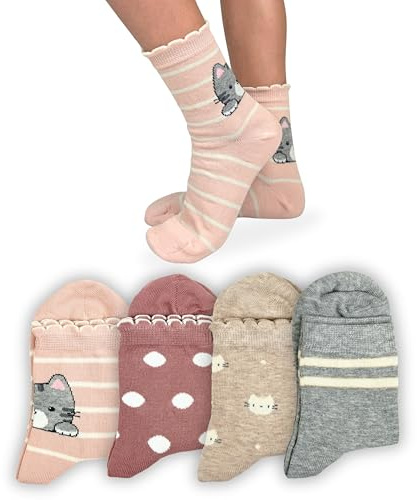 Calzini Bambina Cotone Elasticizzato Calze Bimba Fantasia Made in Italy