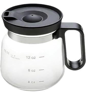 Mini Coffee Pot - 16 Oz Glass Coffee Mug | Dishwasher Safe Clear Cup with Travel Lid | Portable Cup with Heat-Resistant Handle & Lid for Tea, Car, Home, Office, Desk, Outdoor, Hot Chocolate