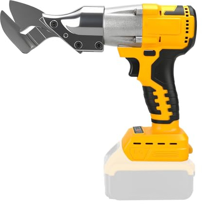 Batteridriven plåtsax kompatibel med Dewalt 18 V, 20 V batteri, elektrisk sladdlös metallsax, 360° vridbart huvud, max. 2 mm, borstlös elektrisk metallsax batterisax för plåt, PVC (utan batteri)