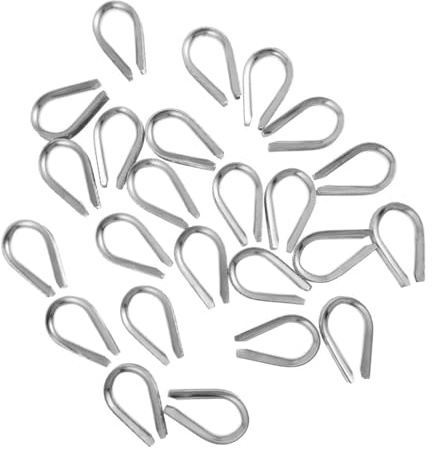 Healeved 30 Guardacabos de Acero Inoxidable 304 para Cable de Acero Anillos Triangulares Reforzados Kit de 30 Piezas M6 Adecuado para Eslingas y Aparejos de Cable Resistentes y Seguros