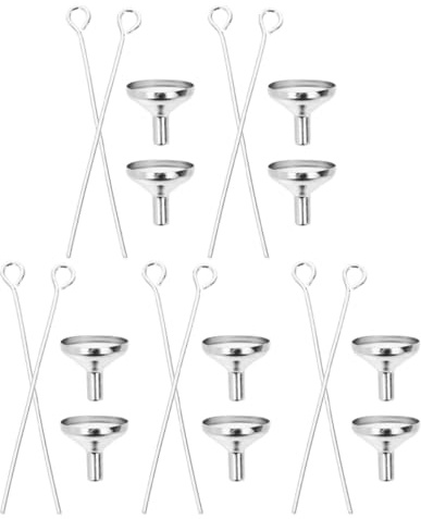 KOMBIUDA Kit de Remplissage 10 Mini Entonnoirs en Acier Inoxydable pour Urnes et Bijoux Funéraires Petit Entonnoir pour Cendres Accessoires de Crémation pour Pendentifs Usage