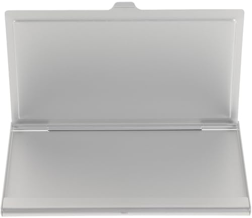 PRETYZOOM Blanko Aluminium Visitenkartenbox Sublimationsbox mit Konkav Konvexem Patch Metall Kartenetui mit Großzügigem Stauraum Glatte Oberfläche Abgerundete Ecken Selbstgemacht
