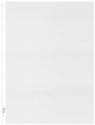 Esselte Prospekthüllen-Set Standard Plus A3, 50 Stück durchsichtige, gelochte Taschen, Hochformat, 30% recycelter Kunststoff, 100% recycelbar, Kunststofftaschen mit Öffnung von oben, 85 Micron, 55231