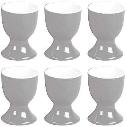 Ritzenhoff & Breker Doppio Eierbecher, 6er Set, Ei Becher, Eierhalter, Geschirr, Porzellan, Grau, 5 cm, 576856