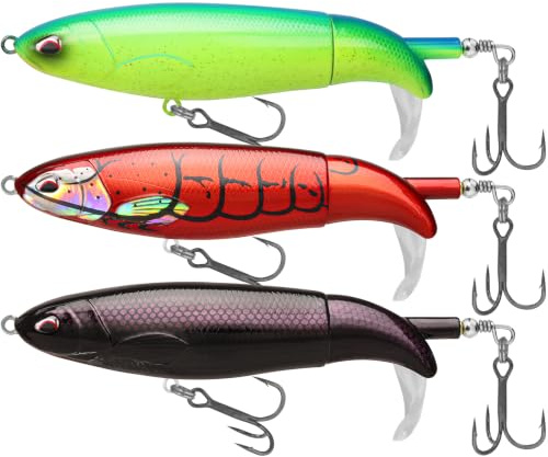 TRUSCEND Easy Catch Popobait mit BKK-Haken, Perfektes Gleichgewicht aus Schall, Spritzer & Schwimmen, Whopper Plopper Oberfläche Angelköder, Topwasser-Plopper-Köder für Barsch, Zander, Forelle, Hecht