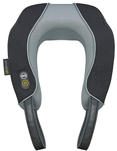 Medisana NM 866 Vibrations-Nackenmassagegerät mit Wärmefunktion, 2 stufige Vibrationsmassage für Nacken und Schulter, Nackenhörnchen akkubetrieben für Zuhause, Büro oder Unterwegs