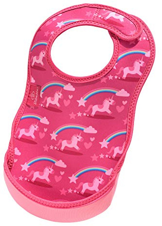 Bibetta Bavoir – Ultrabib en néoprène de qualité supérieure pour plus de confort – Bavoirs imperméables pour bébé – Bavoirs de sevrage avec poche récupérateur de miettes pour nourrir les bébés et les