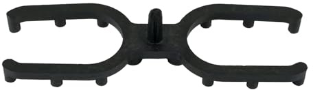 Terrassendielen-Abstandshalter 6 mm Höhe, Wellenform, PVC Schwarz (7 mm Fugenbreite), 100 Stück