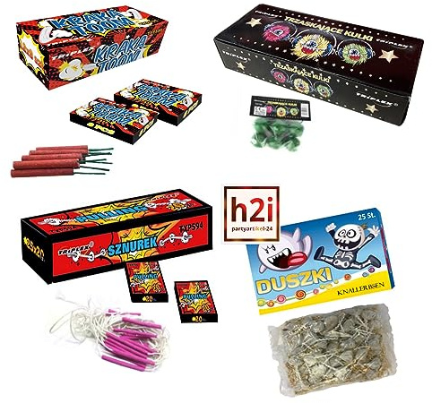 h2i Party Fun Knaller Knatterblitze Assortiment - Feux d'artifice toute l'année Cat. F1 (All Mixed)