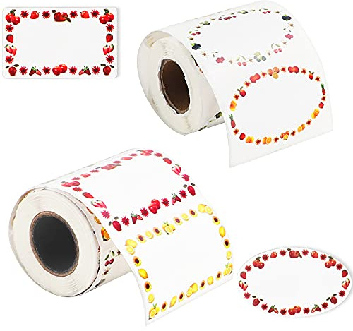 ManyDFYu Selbstklebende Obst Etiketten für Gläser Marmeladen 2 Rollen