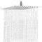 SOLVEX Pommeau de Douche,Carré Anti-calcaire en Acier Inoxydable Douchette de Douche Ultra-Mince Haute Pression Tête de Douche Réglable à Pluie pour Salle de Bain, Économie d'eau,DE-SP-50018