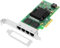 Euqvos para Intel I350-T4 4 Puertos (Quad) 1.25G Gigabit Ethernet PCI Express 2.0 PCI-E Tarjeta adaptadora de Red (Nic) 10/100/1000 Tarjeta de 4 carriles de Mbps con chipset Intel I350AM2 4xRJ45