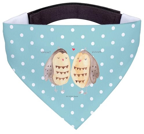 Mr. & Mrs. Panda Hundehalstuch S Eulen Liebe - Geschenk, Eule, Paar, Kleine Hunde, Halstuch, Tuch, Freund