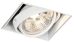 Qazqa Einbaustrahler, Einbauleuchte - Oneon Trimless 70 - Weiß, max. 50W, Geeignet für LED, 17.5cm, Quadratisch, Ideal als Flur, Küche lampe und Schlafzimmerlampe