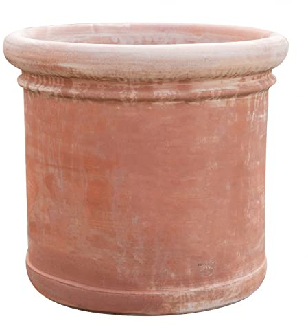 Biscottini Pflanztopf für den Außenbereich, 62 x 55 x 62 cm – Vase aus Terrakotta, hergestellt in Italien – großer Pflanztopf