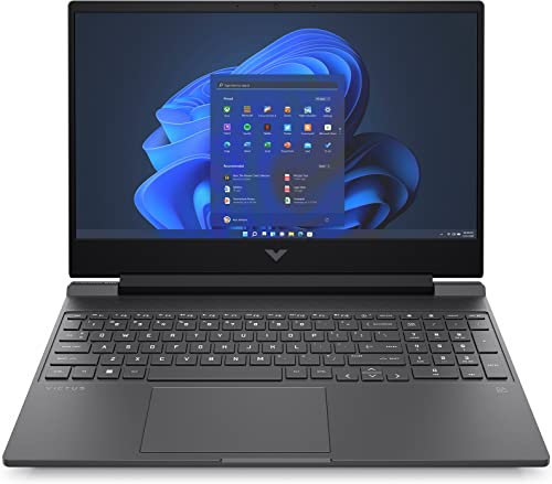 HP Victus 15-fa1010sf Ordinateur Portable Gaming 15,6 FHD IPS 144 Hz, PC Portable Gamer (Intel Core i5-12450H, RAM 16 Go, SSD 512 Go, Nvidia GeForce RTX 2050 4Go, Windows 11), Laptop Gris, AZERTY