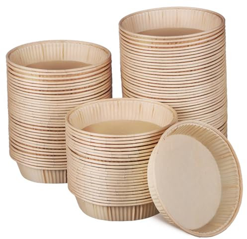 TOPBATHY 100 Pièces Lot De Mini Moules à Quiche Antiadhésifs à Fond Rond Pour Quiches, Desserts Et Gâteaux