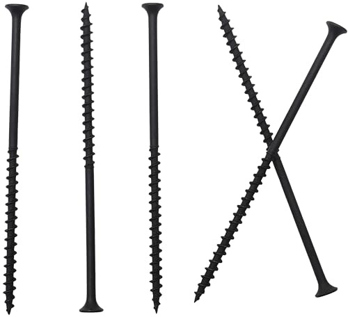 JEGONFRI 50PCS #10 × 4-1/2 Coarse Thread Black Drywall Screws, Wood Screws