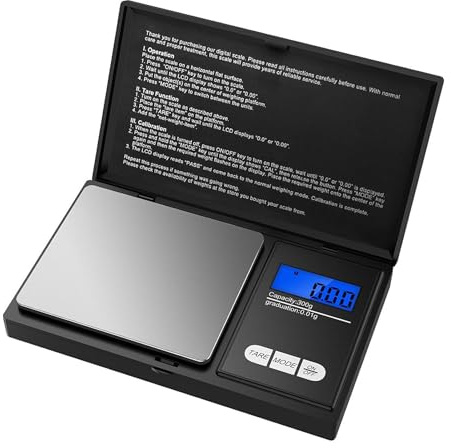 Lancoon Digitalwaage 300g x 0,01g Elektronische Waage Mini-Schmuckwaage Grammatur Tragbar Hohe Präzision Werkzeugkasten Schmuckwaage Miniatur Taschenwaage
