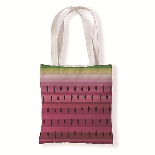 hfdch Tote Bag Rot Baumwolltasche 30 X 40 Cm Mit Langen Griffen, Einkaufstasche, Alltagstasche, Arbeitstasche Damen, Strapazierfähige Stofftasche Kindergarten