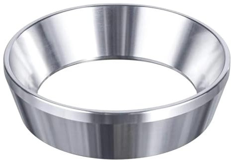 GIJMZY Anillo Dosificador Cafe Embudo dosificador de café expreso de 54/58 mm, Anillo dosificador de café de Acero Inoxidable Compatible con 54 mm(54mm)