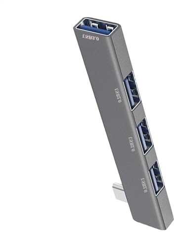 Hub Puerto USB - Divisor USB, hub portátil | Adaptador, Logo Aluminio | ALUMINIO A 4 PUERTO 3.0 Notebook Multiless Wireless Splitter Dock de expansión tipo C, Extender U