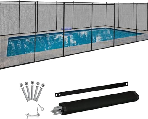 RELAX4LIFE Poolzaun faltbar 360 x 125 cm, Stabiler Teichzaun mit Fußrohre & Deckel, Gartenzaun mit 4 Elemente & Schloss, wasserdichter Schutzzaun für Schwimmbad & Garten & Teich & Hühnerstall